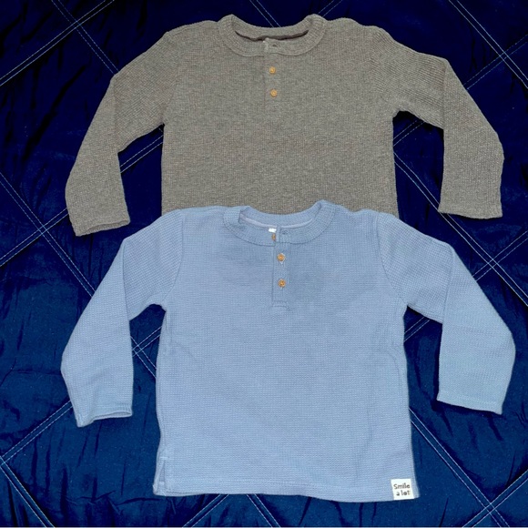 Modern Moments - Toddler Long Sleeve Casual Waffle Henley T-shirts (2-pack) - Picture 7 of 11